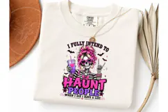 Haunt People Skeleton Halloween PNG Tee Product Image 1