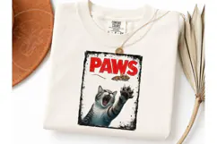 PAWS Cat Mouse Jaws Parody PNG Tee Product Image 1