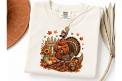 Thankful Turkey Fall PNG Sublimation Tee Product Image 3