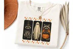 Halloween Raccoon Ghost PNG Tee Design Product Image 3