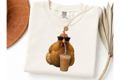 Cool Chicken Iced Coffee Halloween PNG T Product Image 1