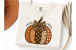 Patchwork Pumpkin Fall PNG Shirt Design Product Image 3
