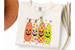 Groovy Halloween Pumpkin PNG Tee Design Product Image 3