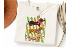 Cute Dachshund Trio PNG Sublimation Tee Product Image 3