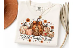 Grateful Thankful Blessed Pumpkin PNG Product Image 1