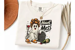 Haunt Mess Ghost Halloween PNG Tee Product Image 1