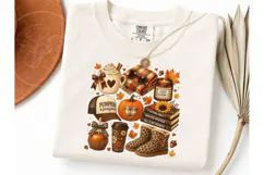 Fall Pumpkin Season Cozy Autumn PNG Tee Product Image 3