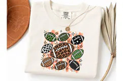 Football Pattern PNG Fall Tee Design Product Image 3