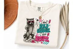 Raccoon I Keep Receipts Funny PNG Tee Product Image 3