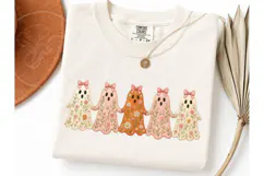 Floral Ghost Bow Halloween PNG Shirt-Floral Ghost Bow Hallow Product Image 3