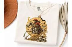 Skeleton Cowgirl Halloween PNG Tee Desig Product Image 3