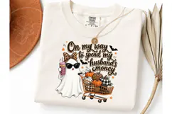 Halloween Ghost Shopping PNG Tee Design Product Image 3