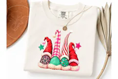 Christmas Gnomes PNG Sublimation Tee Des Product Image 1
