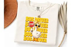 Bus Driver Goose Stop Sign PNG Tee Product Image 3