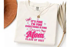 Senior Mom Class 2027 PNG Tee Design Product Image 3