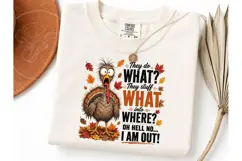 Funny Turkey Thanksgiving PNG Tee Design Product Image 3