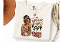 Sarcastic Boho Woman PNG Shirt Design Product Image 1