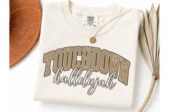 Touchdown Hallelujah PNG Football Tee Product Image 3