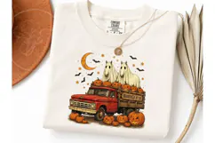 Halloween Ghost Horse Truck PNG Tee Product Image 3