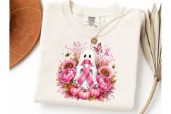 Ghost Breast Cancer Awareness PNG Tee Product Image 1
