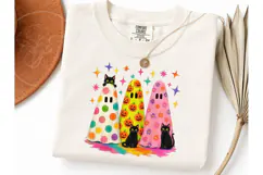 Halloween Ghost Cats PNG Shirt Design Product Image 1