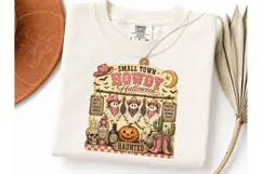 Small Town Howdy Halloween PNG Tee Product Image 3