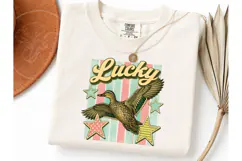 Lucky Duck Retro Vintage PNG Tee Design Product Image 3