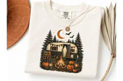 Halloween Camping Ghost PNG Shirt Design Product Image 1
