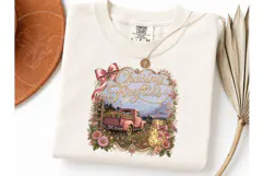 Chasing Fireflies Pink Truck PNG Tee Product Image 1