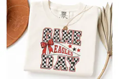 Game Day Eagles PNG Checkered Tee Design Product Image 3