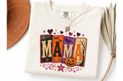 Halloween Mama PNG Sublimation Tee Desig Product Image 3