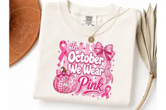 In October We Wear Pink PNG Tee Product Image 1