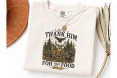 Let Us Thank Him Genesis PNG Tee Product Image 3
