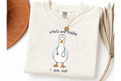 Nurse Duck Vitals Stable PNG Tee Design Product Image 3