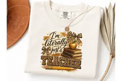 Im Literally Just a Teacher PNG Tee Product Image 1