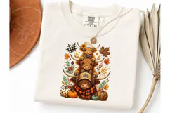 Fall Vibes Highland Cow PNG Tee Design Product Image 3