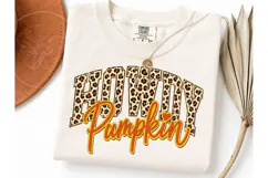 Howdy Pumpkin Leopard PNG Fall Tee Desig Product Image 3