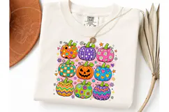 Colorful Halloween Pumpkins PNG Tee Product Image 3