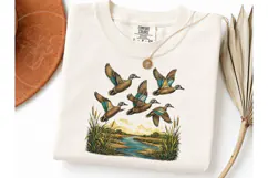 Flying Ducks Wetland PNG Shirt Design Product Image 3