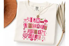 I'm Literally Just A Girl PNG Tee Product Image 3