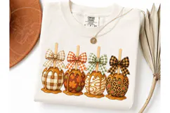 Fall Caramel Apple Coquette PNG Tee Product Image 3