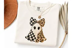 Coquette Ghost Leopard Check PNG Tee Product Image 1