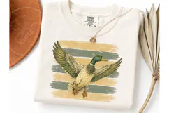 Mallard Duck Flying Vintage PNG Shirt Product Image 3