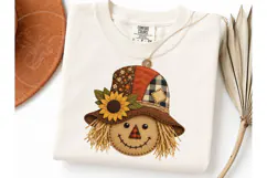 Fall Scarecrow Sunflower PNG Shirt Desig Product Image 3