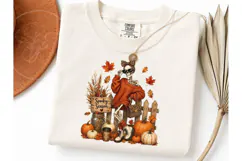 Spooky Season Skeleton Fall PNG Tee Product Image 3