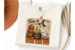 Halloween Witch Goose Stir Pot PNG Tee Product Image 3