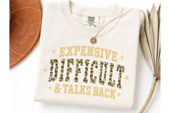 Expensive Difficult Talks Back PNG Tee Product Image 1
