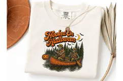 Hooked On Halloween Skeleton PNG Tee Product Image 3