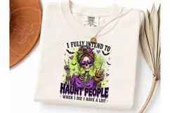 Haunt People Skeleton Halloween PNG Tee Product Image 1