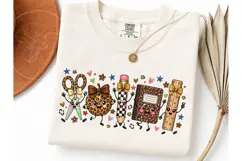 Cute School Supplies PNG Teacher Tee Product Image 3